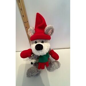 Commonwealth Plush Wolf with Red Hat and Mouse